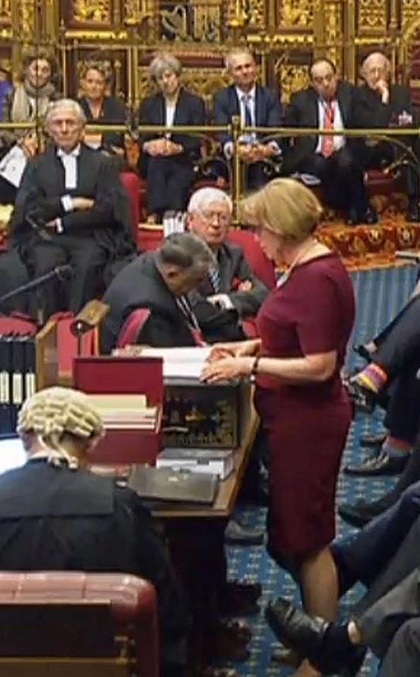  Theresa May kept a beady eye on the Lords yesterday