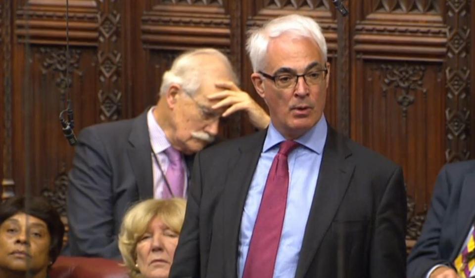 Alistair Darling was Chancellor of Exchequer from 2007 to 2010 and made a peer in 2015 