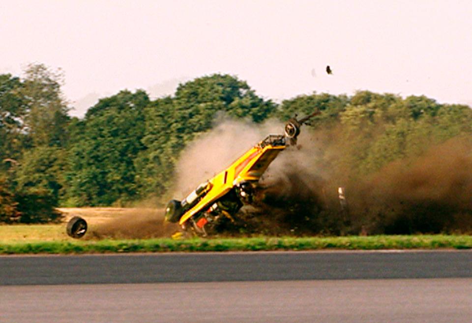 Eleven years ago Hammond nearly died after a jet propelled car he was driving crashed at 288mph