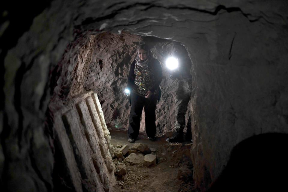 Jihadis plundered many of the smaller treasures, but were unable to move some of the larger ones 