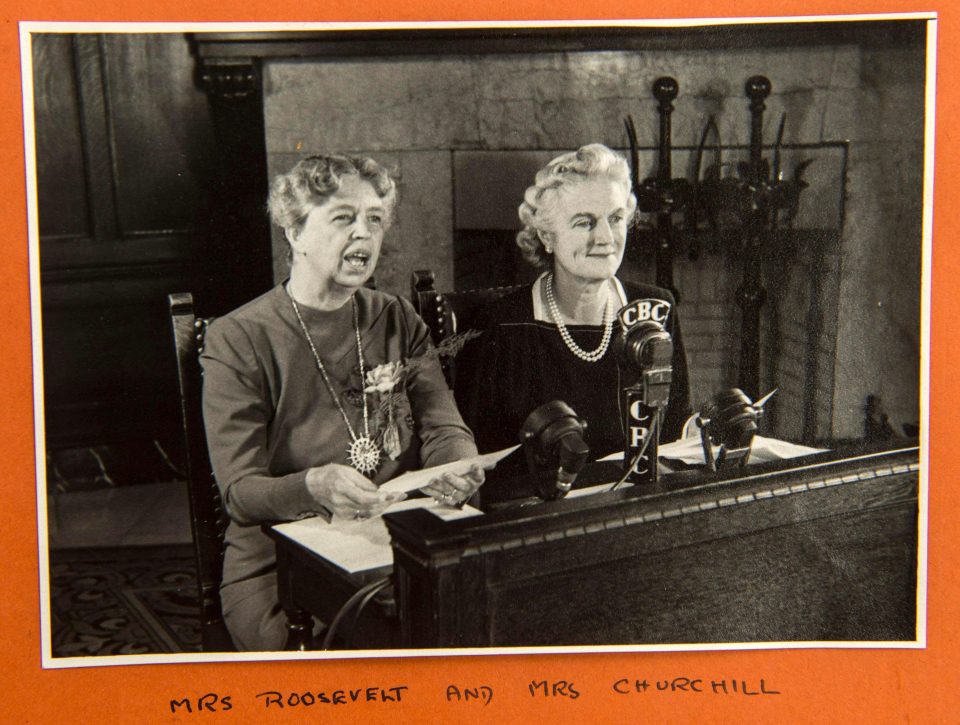  President Roosevelt's wife Eleanor and Churchill's wife Clemmie in behind-the-scenes moment from Quebec conference