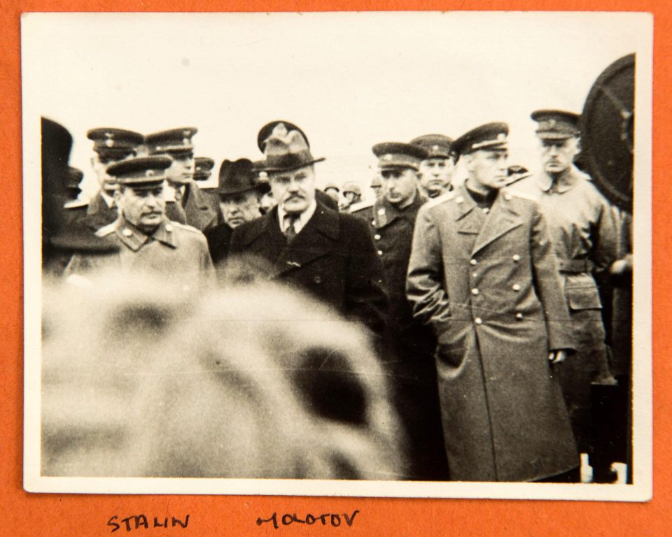  Stalin and Molotov see Churchill off from Moscow airfield in October 1944