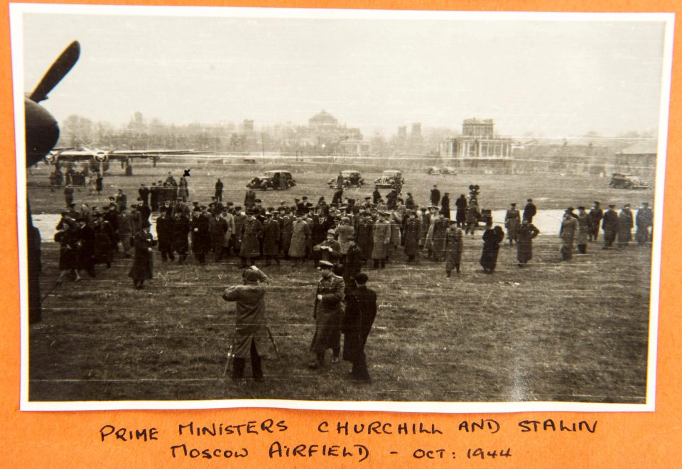  Crowds of officials were present as Churchill left Moscow in October 1944