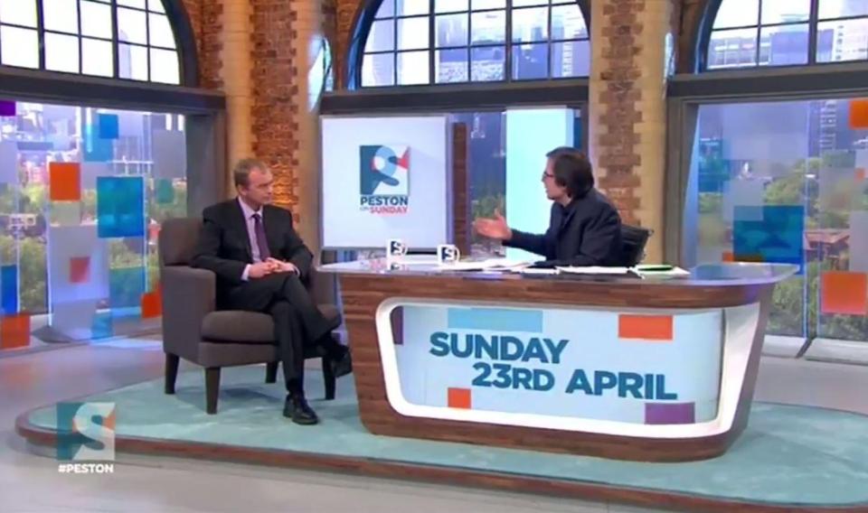  He got angry after repeated questioning by Robert Peston