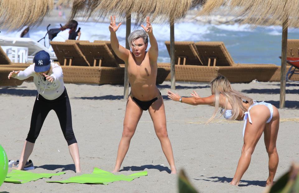 Rodrigo was recently seen passionately kissing Danniella Westbrook in Marbella 
