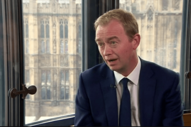  Tim Farron said today he did not think gay sex was a sin