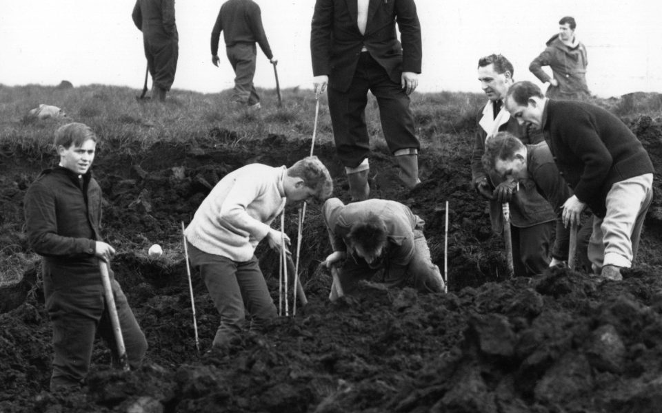 Searchers comb Saddleworth Moor after Brady confessed to the two other murders