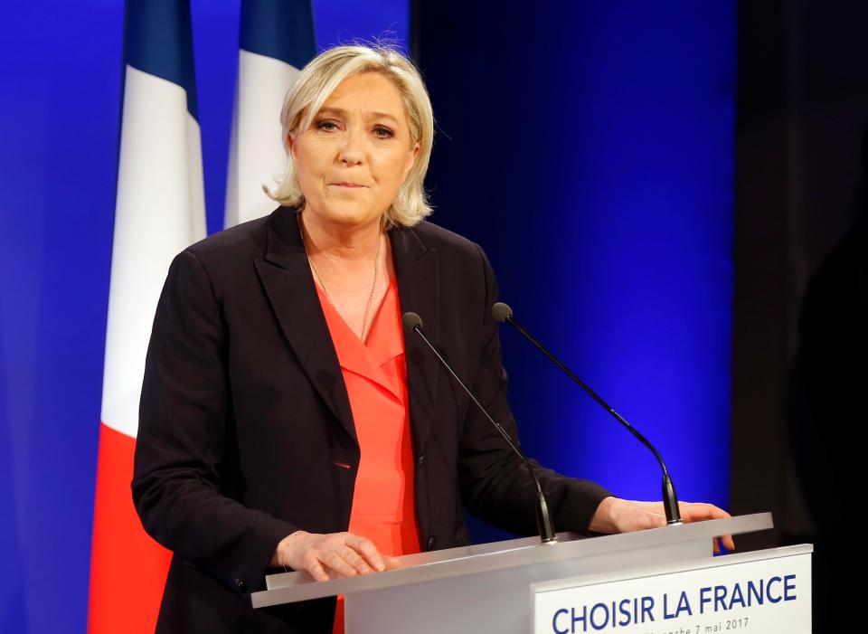 Marine Le Pen praised Brexit and called for a vote on France leaving the EU 