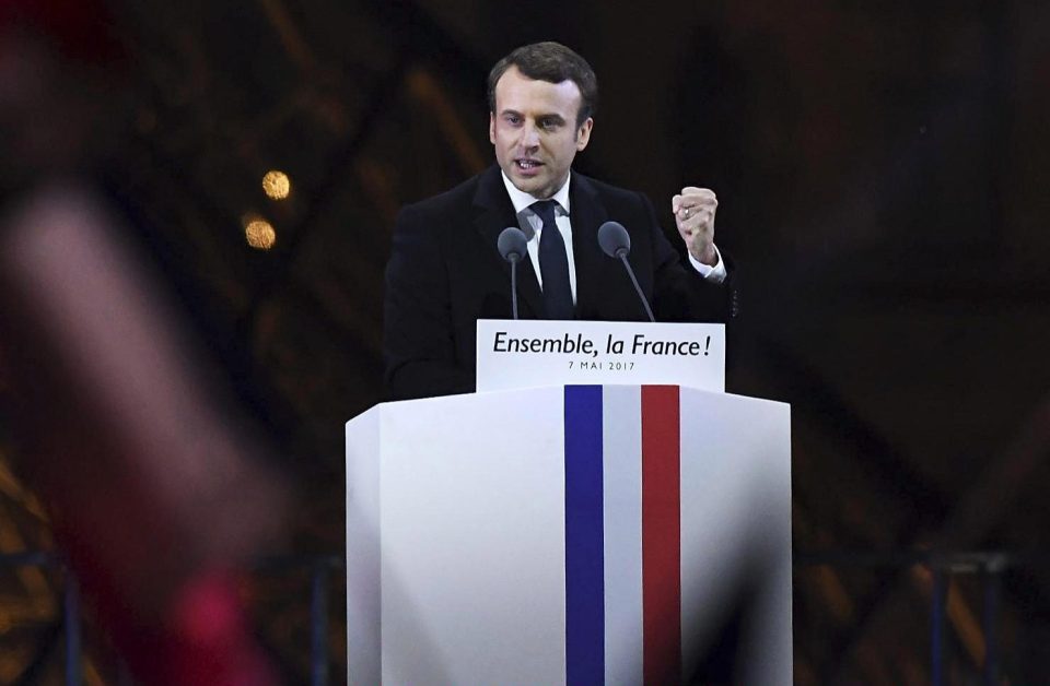  President Macron vowed to 'always tell the truth' while speaking to his supporters outside the Louvre in Paris