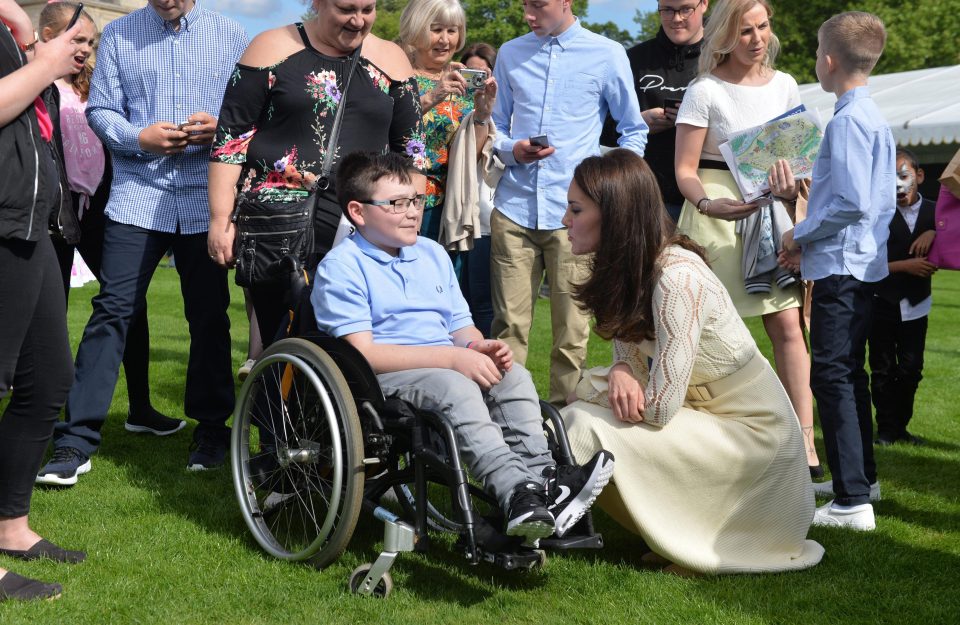 Kate was happy to chat to the many children who came along to the Party at the Palace event
