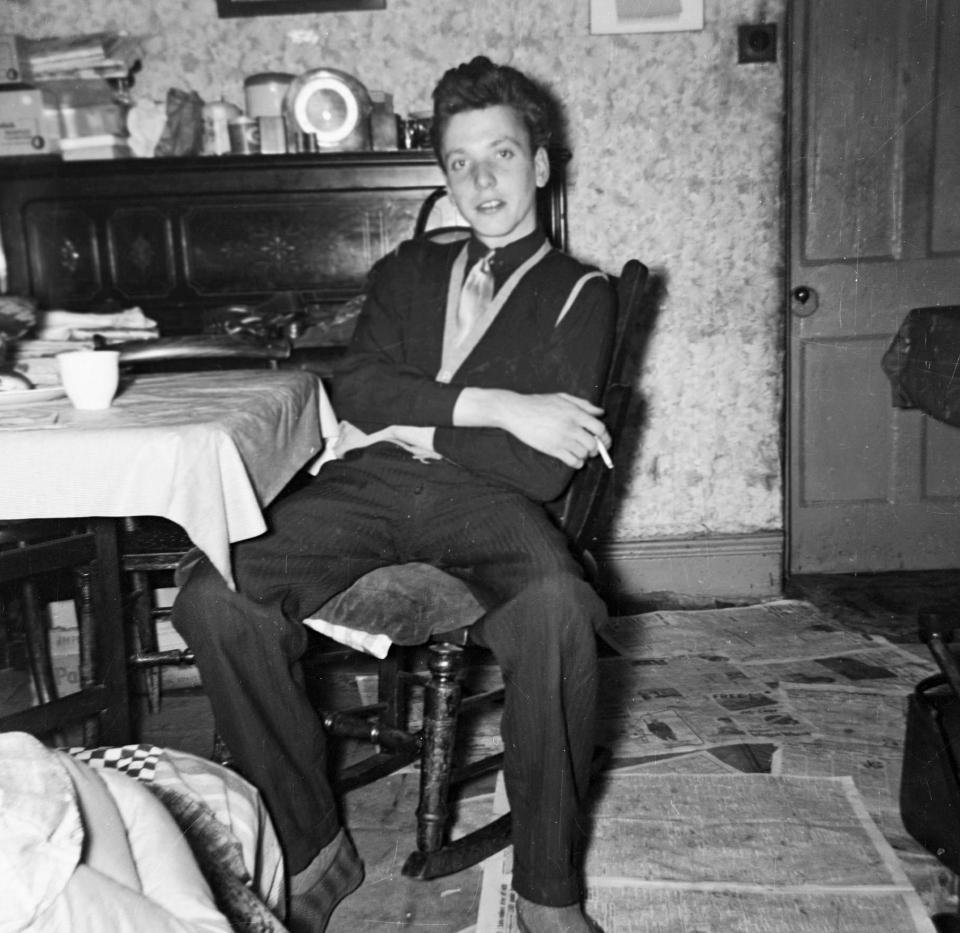  A young Ian Brady pictured smoking a cigarette years before his murderous rampage as an adult