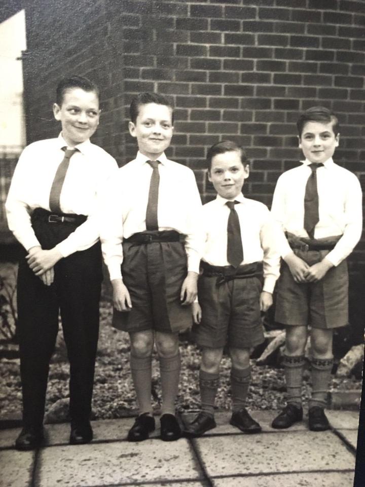  John, far left, with his brothers Danny, Terry and Patrick