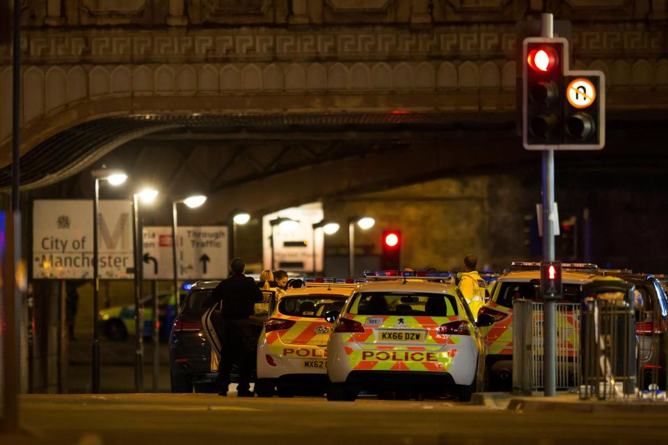 The city centre was on lockdown last night after the explosion tore through the arena foyer just after 10.30pm