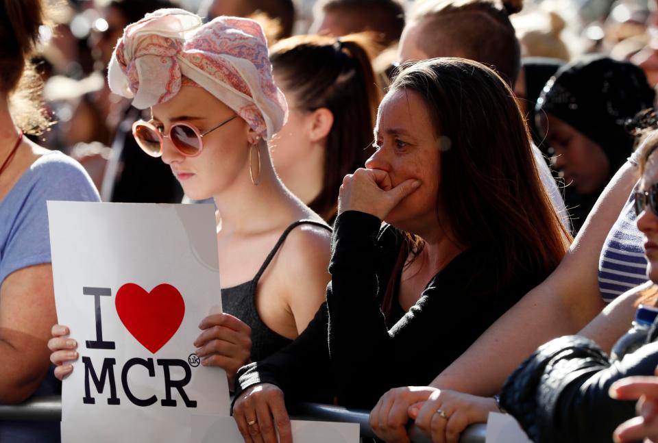 Many mourners struggled to contain their emotion this afternoon