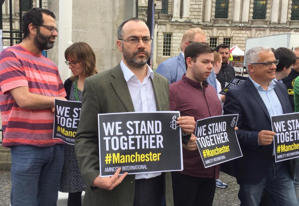 The people of Belfast stand proudly alongside Manchester today