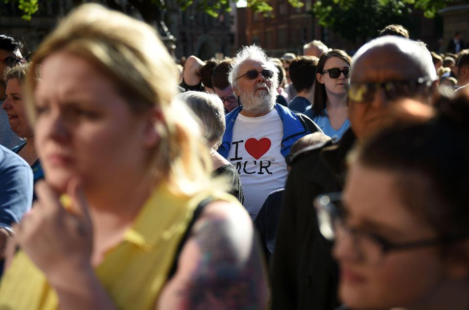 A man displays his love for the great city on a T-shirt