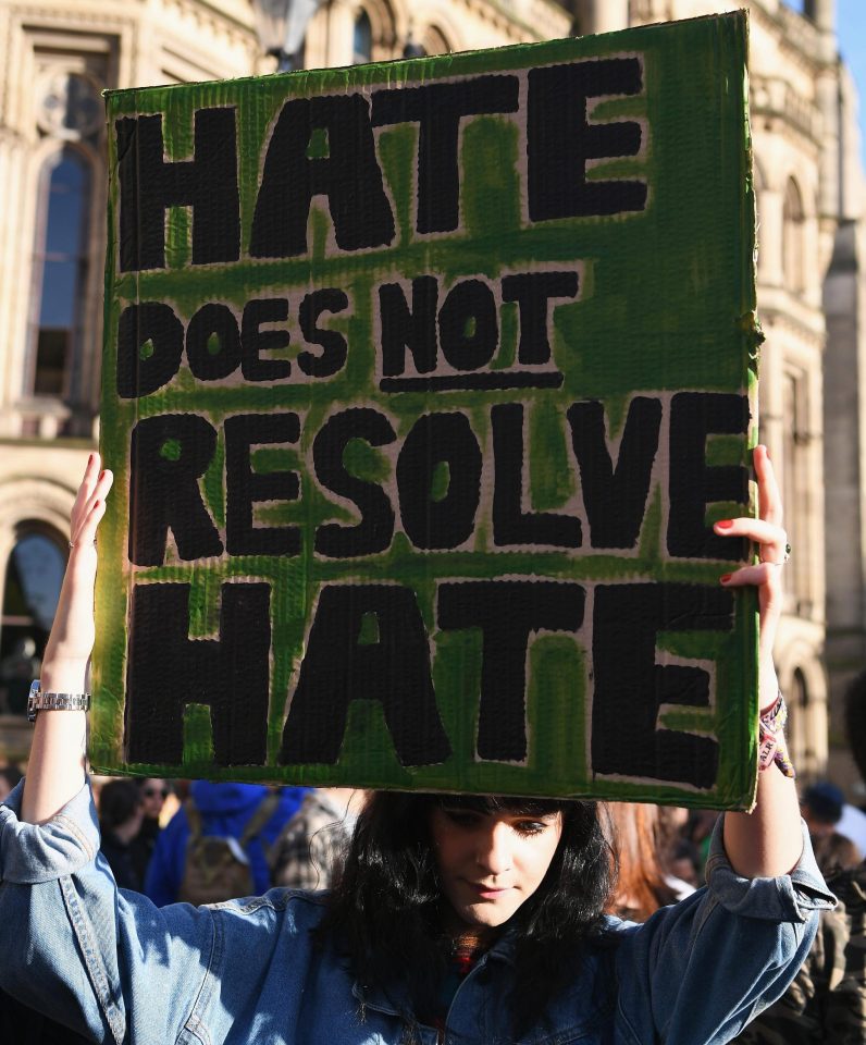The city celebrated its diversity and called for tolerance en masse today