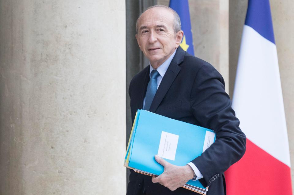  French Interior Minister Gerard Collomb arrives to attend a defence council meeting in Paris, France
