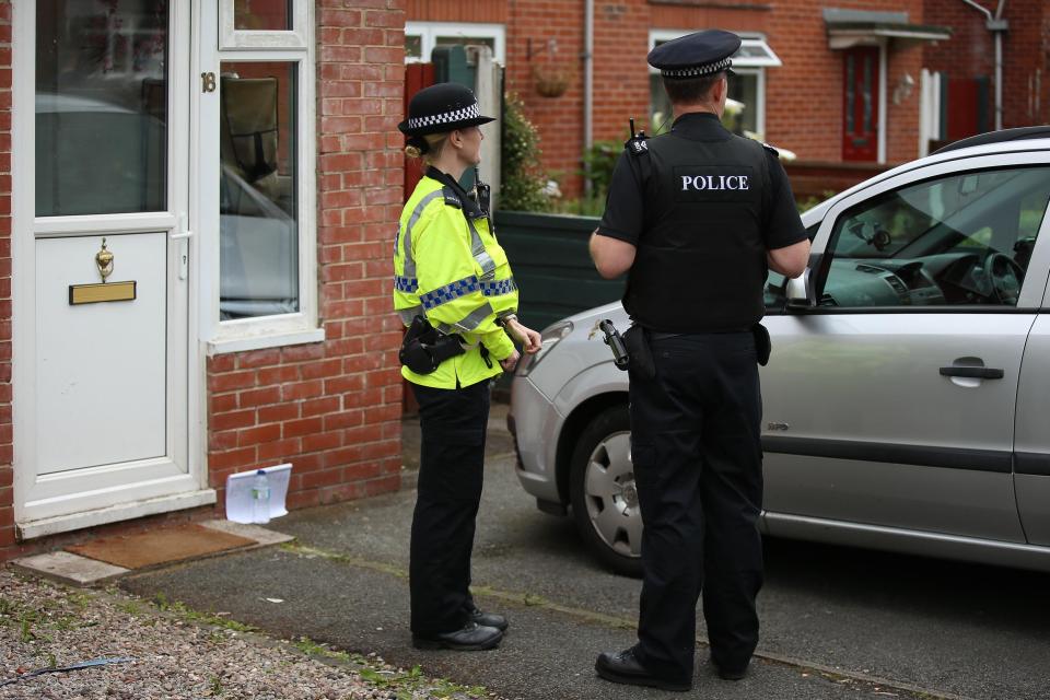  Police outside a house on Aston Avenue, Manchester, in connection with three new arrests