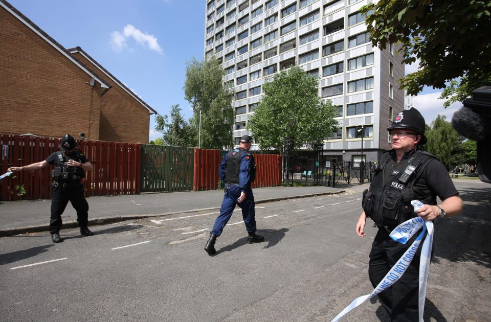  The cordon police set up while a suspicious package was investigated has now been removed