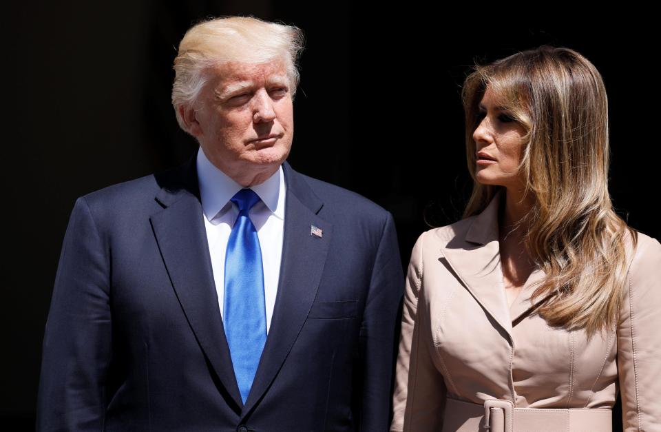The US President arrived in Brussels with his wife Melania