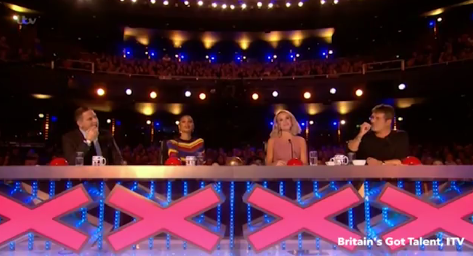 The judges gave him four red buzzers, stopping his performance 