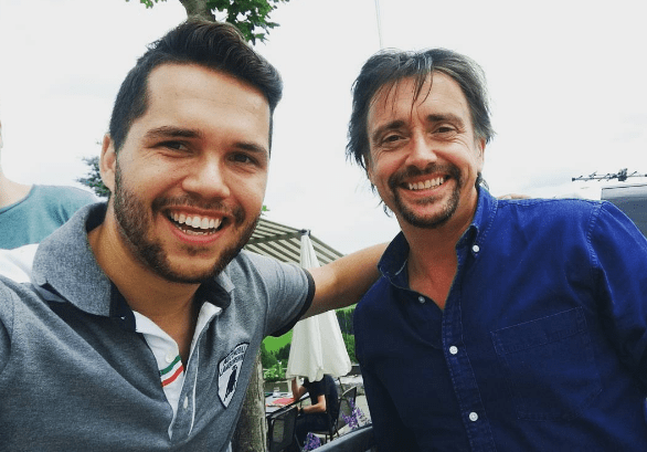 Richard Hammond was pictured smiling with a fan just moments before he cheated death in the horror crash 