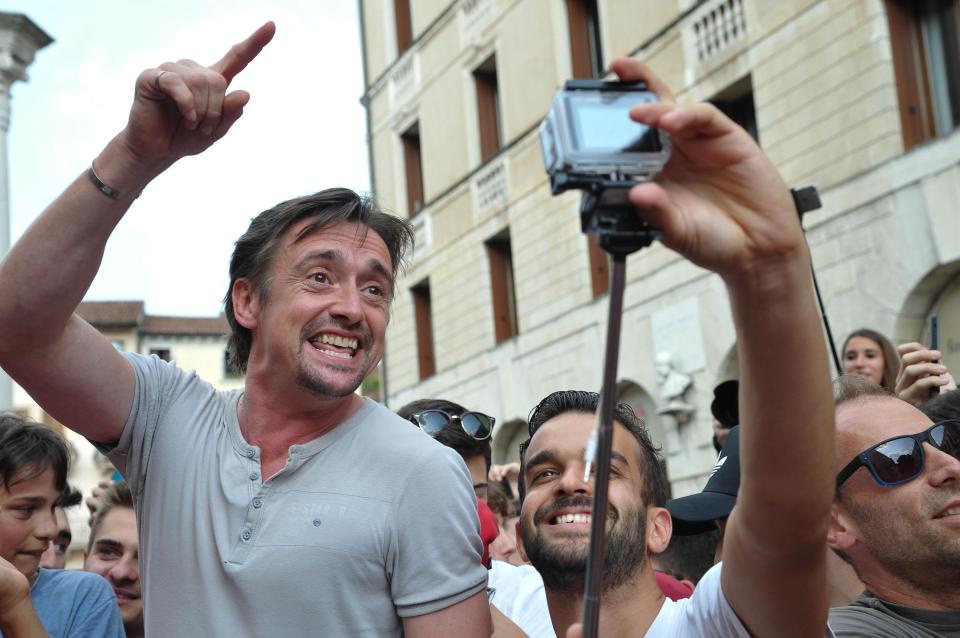 Hammond snaps a selfie with fans during The Grand Tour