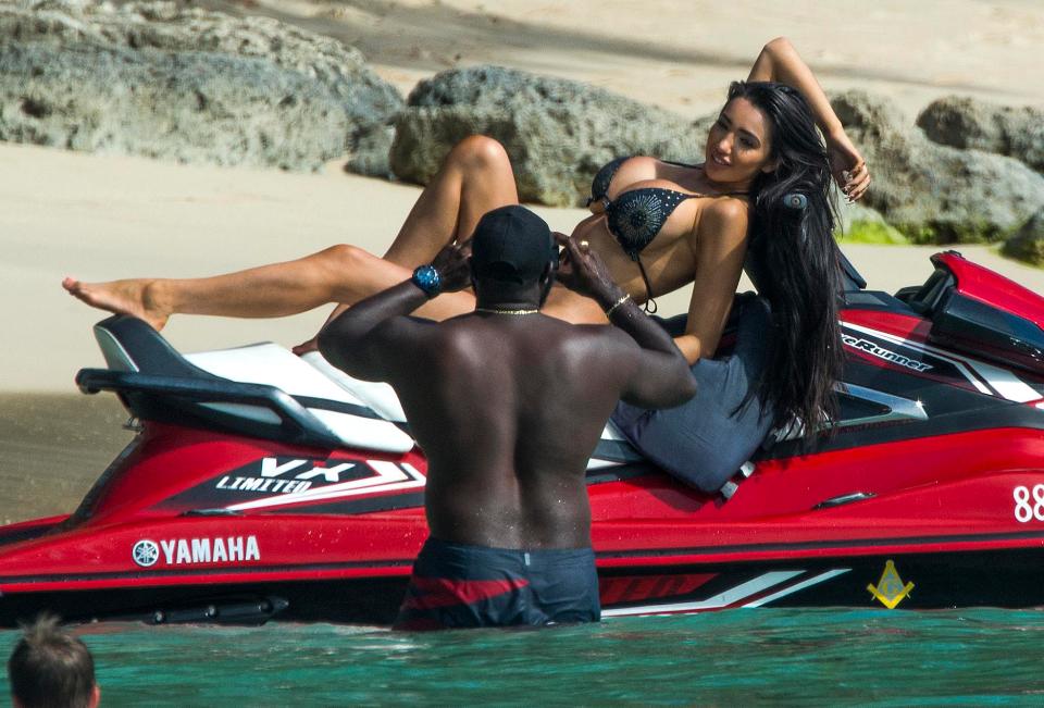 Chloe posed up for some snaps on the jet ski