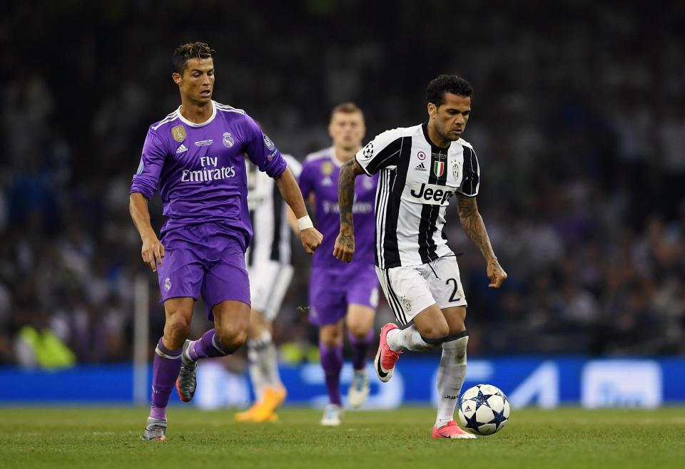  Dani Alves could have won a historic treble with Juventus, but they lost 4-1 to Real Madrid in the Champions League final