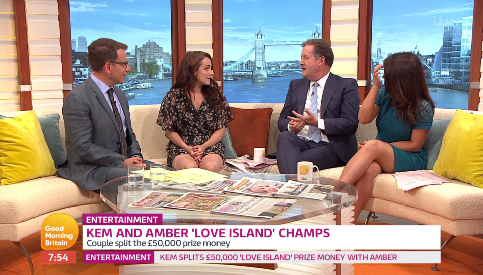  Piers then shocked Jade by hinting she could hook up with Kem's brother