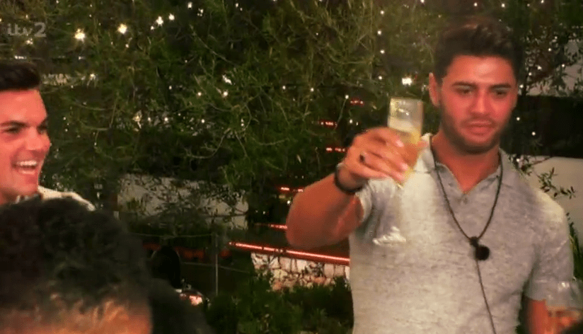  Mike raised his glass as he was reunited with the rest of the villa