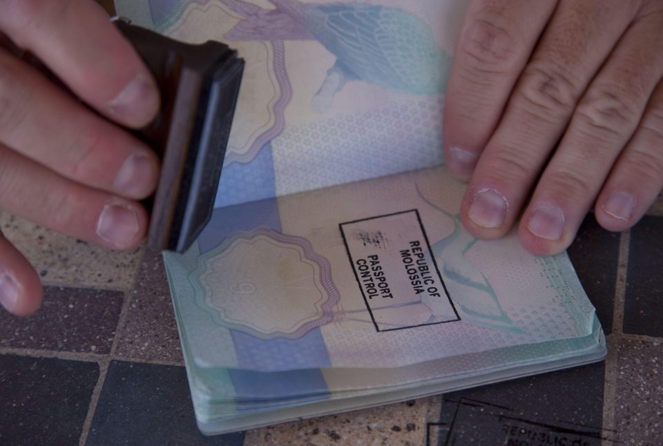 Visitors need their passports approved and stamped just to gain entry