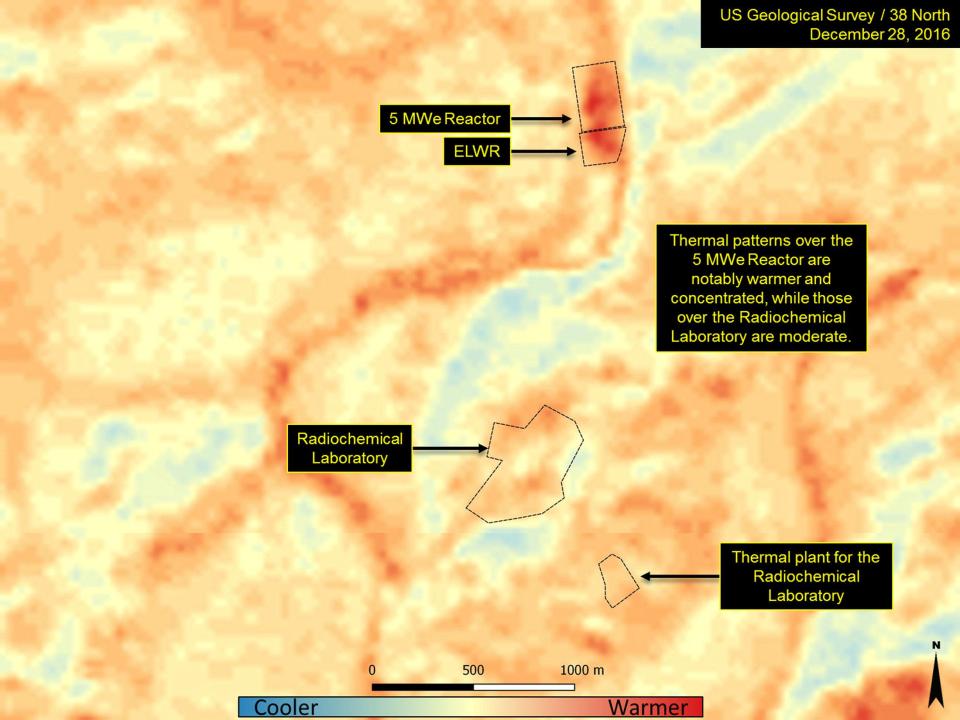 New thermal images have detected a heat spike at one of the reclusive countries nuclear facilities 
