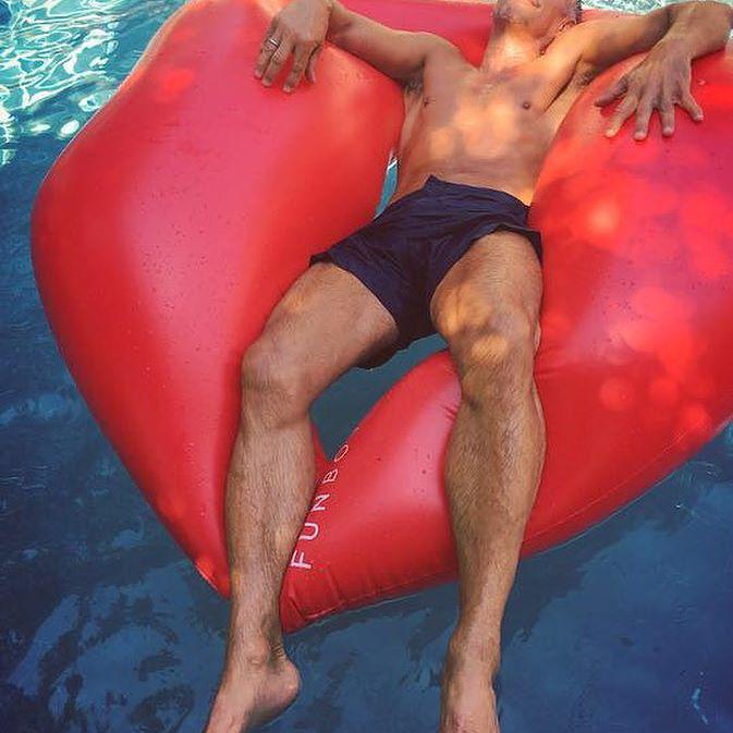  A month later, after presenting two episodes of Match of the Day, he was sunning himself again