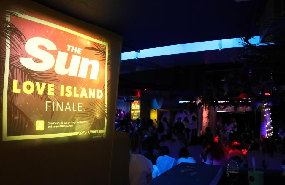 The Sun Online's bash featured the final on a big screen 