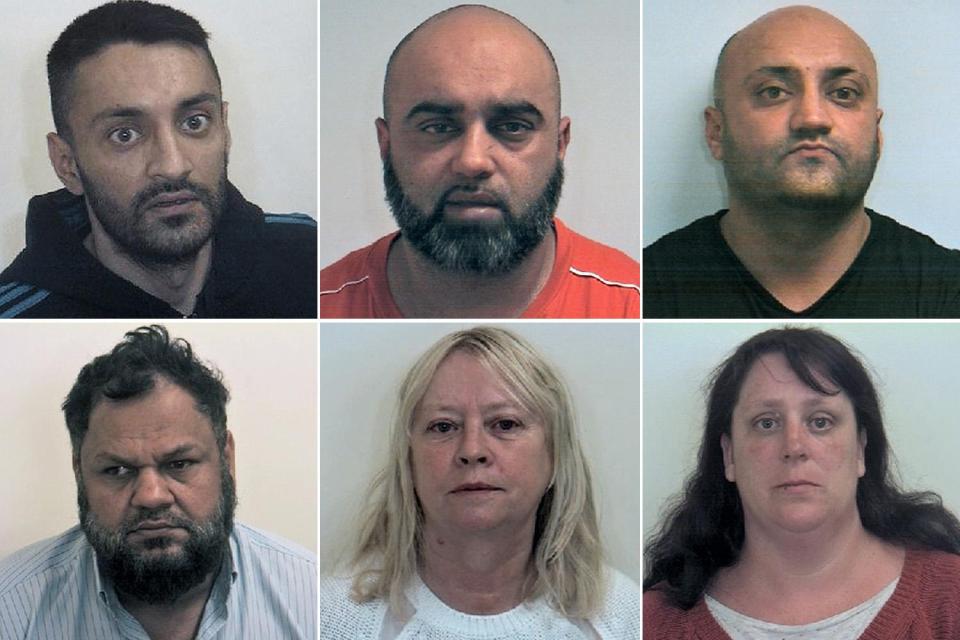  Ashrid, Basharat and Bannaras Hussain, Qurban Ali, Karen MacGregor and Shelley Davies were jailed for over one hundred years between them for sickening child abuse offences in the shamed town of Rotherham