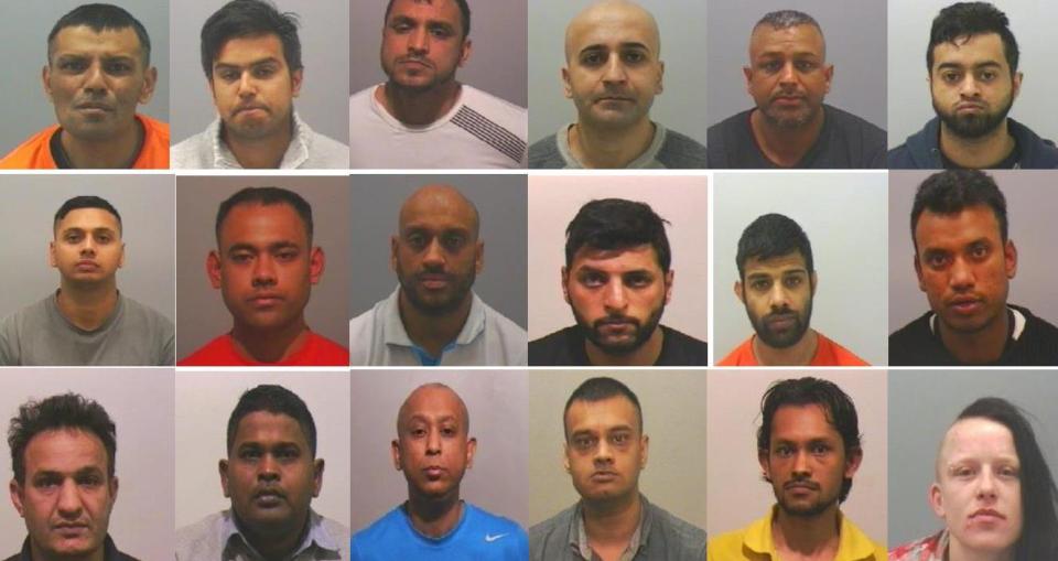 Left to right, row by row, starting top left: Eisa Mousavi, Mohammed Ali, Nashir Uddin, Monjur Choudhury, Taherul Alam, Habibur Rahim, Badrul Hussain, Carolann Gallon, Saiful Islam, AbdulHamid Minoyee, Prabhat Nelli, Abdul Sabe, Jahanger Zaman, Nadeem Aslam, Mohammed Azram, Yassar Hussain, Redwan Siddquee, Mohibur Rahman