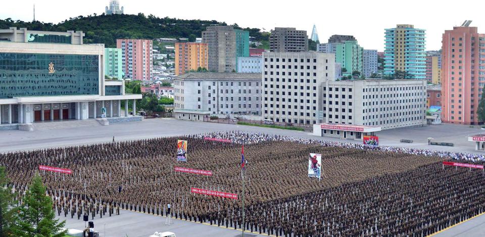  The event was a typical show of strength from the crackpot military dictatorship