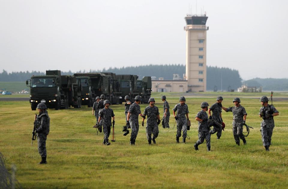 Japan's military are responding to North Korea's recent missile launch