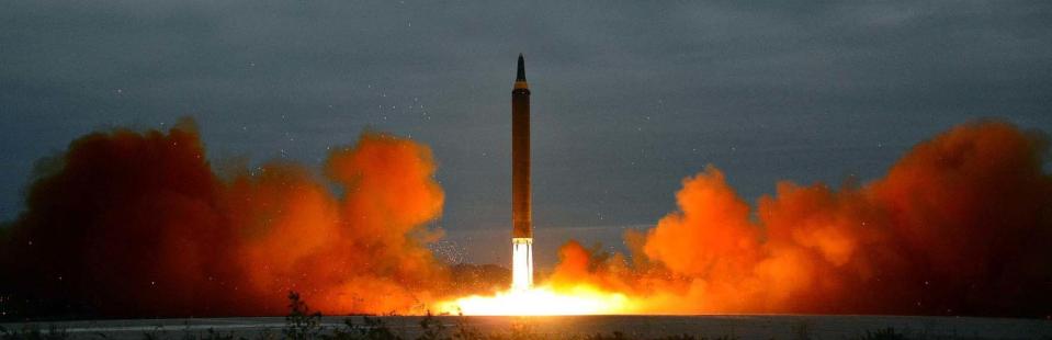 The Hwasong-12 intermediate range missile was launched from near Pyongyang