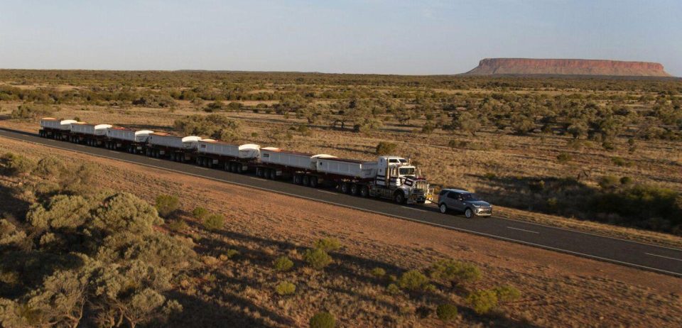  Land Rover have taken their biggest towing experiment to date to the Australian Outback