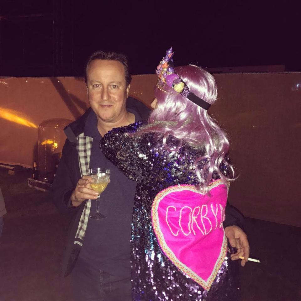Mr Cameron was recently seen with a reveller at the Wilderness festival