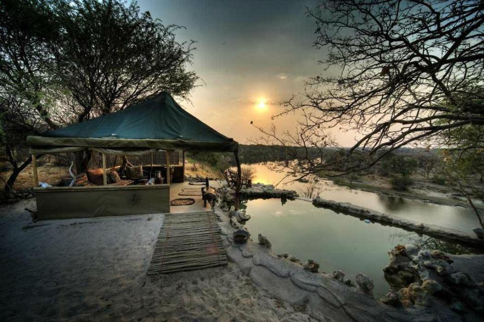  The couple spent one night at the luxury camp
