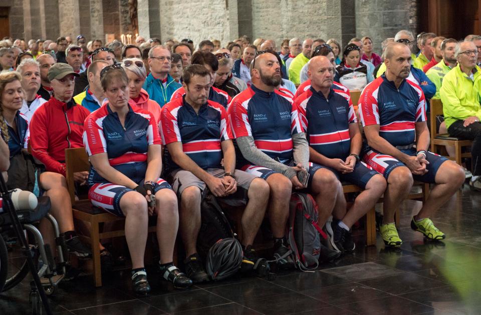  They gathered to pay respects to the war dead before they went