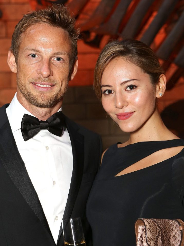  F1 ace Button and then girlfriend Jessica Michibata