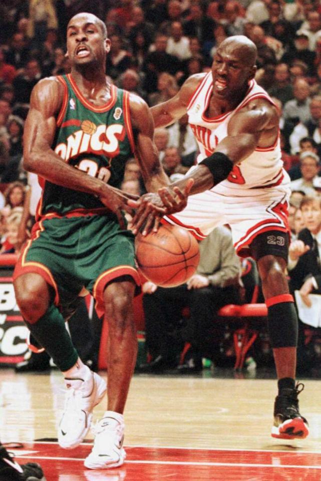  Payton battled Michael Jordan in the 1996 Finals - holding His Airness to a career-worst performance in the Finals