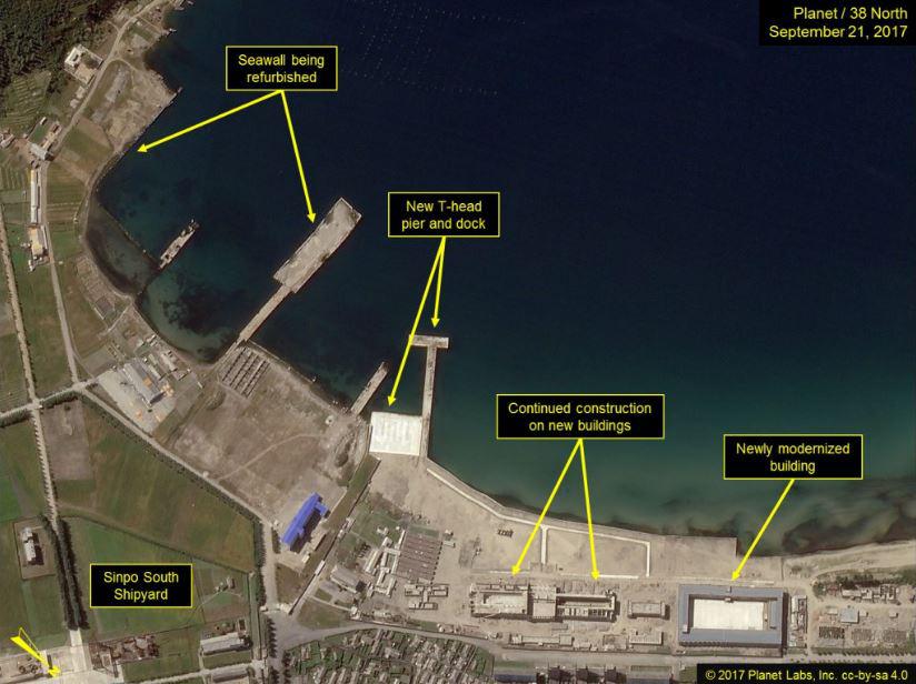  The analysis reveals further ongoing activity at port and facilities at Nopyong-ni