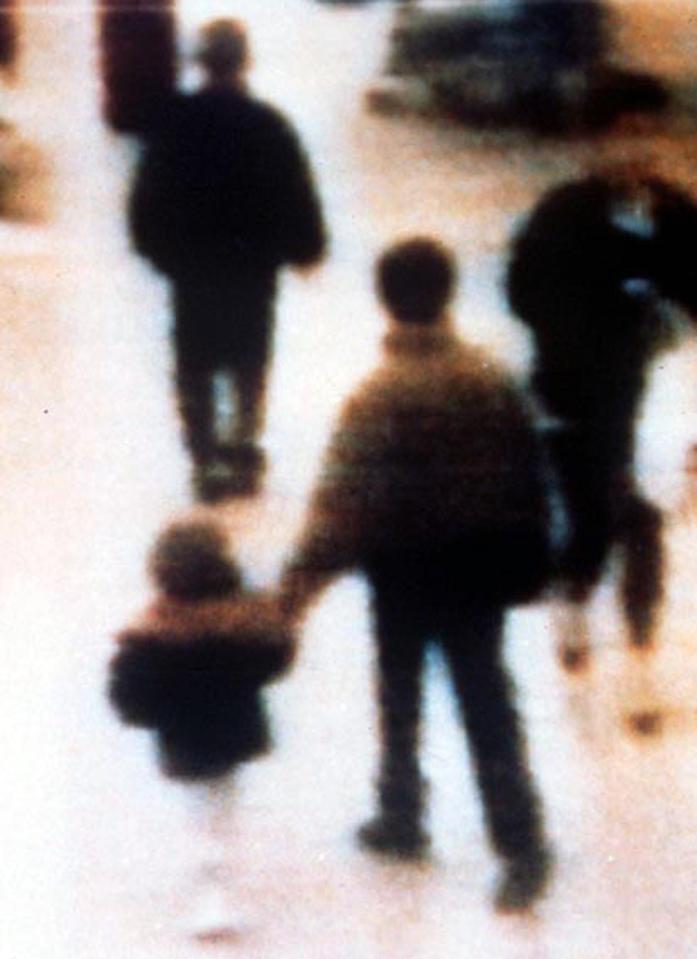 Chilling CCTV shows the moment James was led away from his parents 
