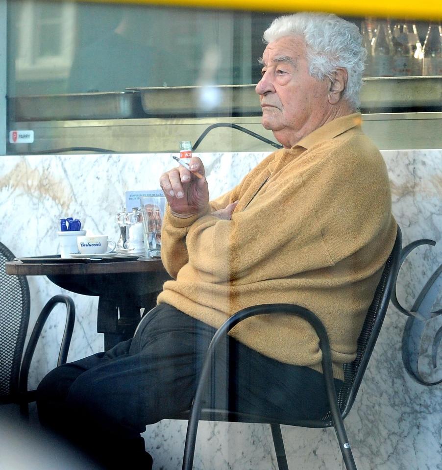Antonio Carluccio was pictured just two weeks ago, enjoying an Espresso and cigarette outside his own South Kensington cafe
